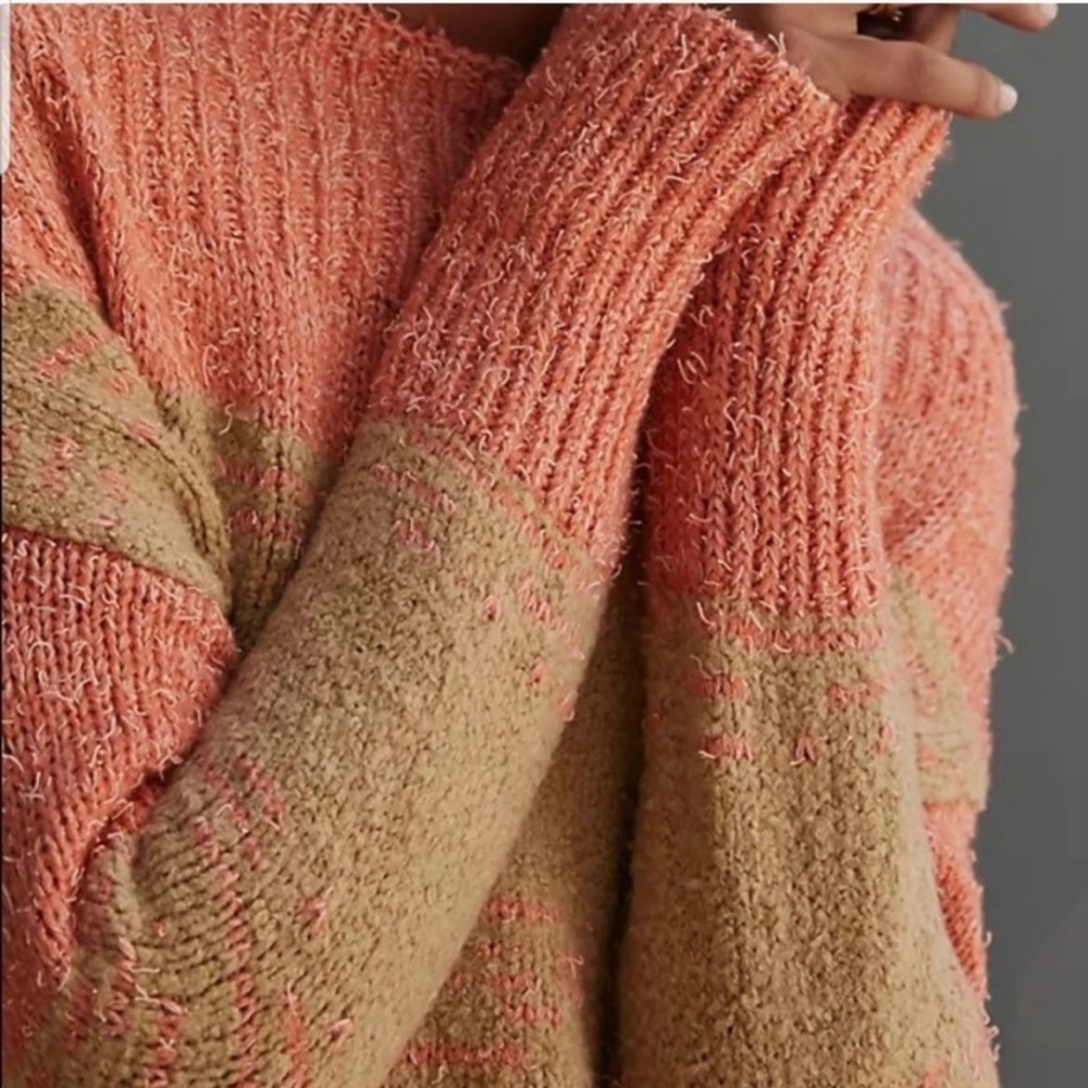 Anthropologie Pilcro Women's Rugby Tunic
Sweater Orange Tan Knit‎ Long - Picture 3 of 15